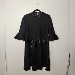 Kate Spade Black Dress with Satin Ruffles